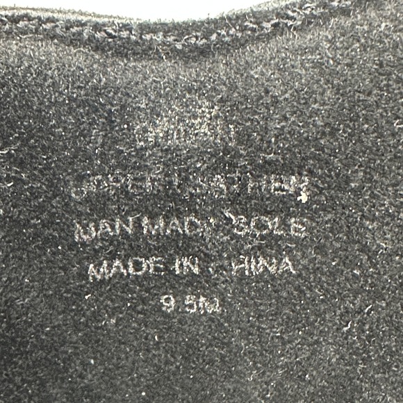 Jeffrey Campbell Black Suede Golan Leather Lug Heel Ankle Boots Womens 9.5M FLAW - Picture 6 of 15